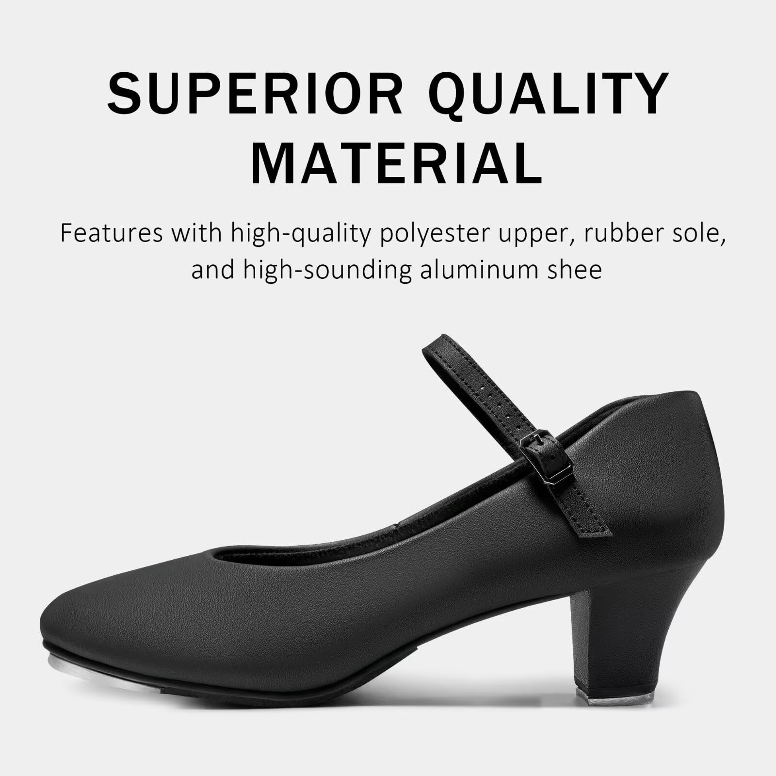 Character Tap - Scarpe da donna con suola divisa, colore: nero, con cinturino alla caviglia, per donne e adulti