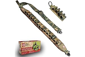 2 Point Bandolier Belt 12 Gauge Shotgun Sling with 15 Shell Holders