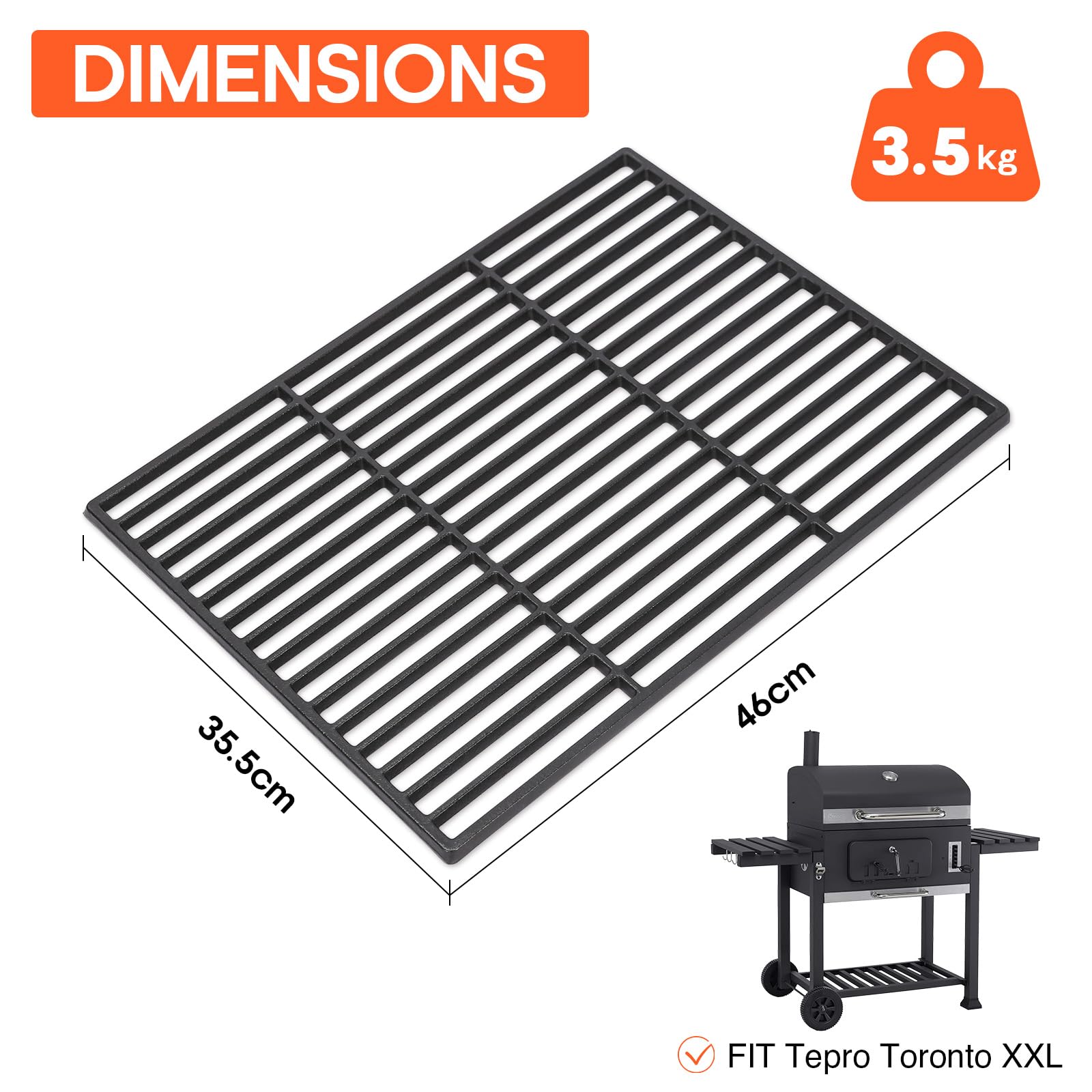 GFTIME Feu de Camp Portable, Grill de Camping et Barbecue à Charbon Pliable. 46 x 32cm. Idéal