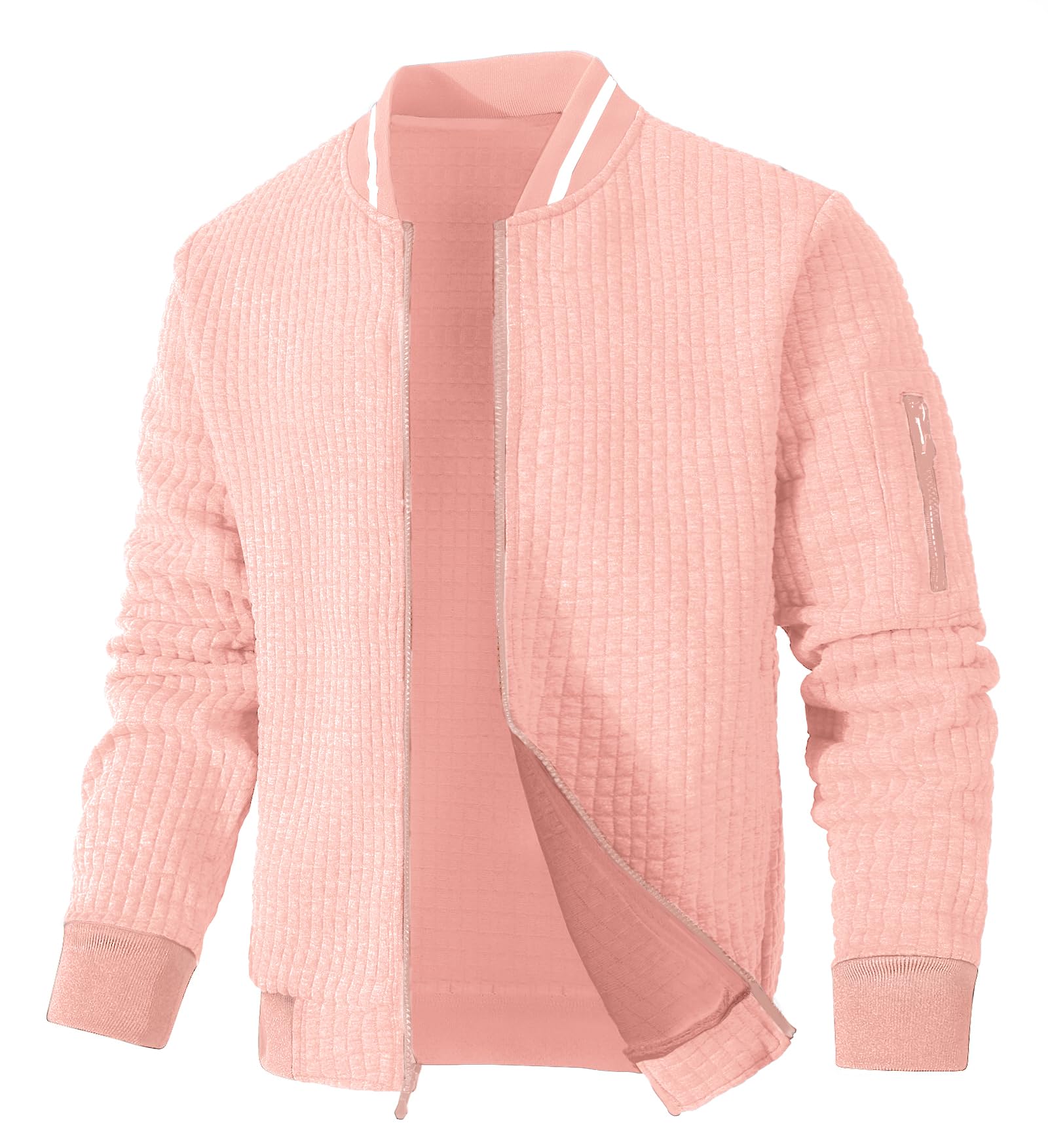 SAVKOOV Mens Lightweight Jacket Casual Bomber Jacket Varsity Coat