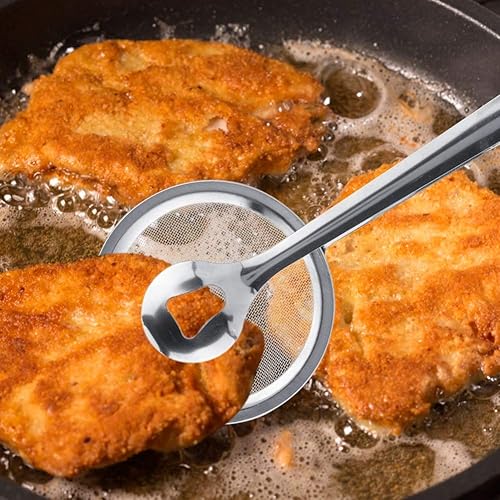 Miniatura 3 de Colador de alimentos fritos de aceite de drenaje de acero inoxidable con clip herramienta para freír desnatador de aceite Clip de alimentos Filtro