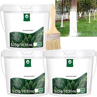 Long-Lasting Tree Whitewash Agent,525g/18.51oz White Whitewash Paint for Wood,White Tree Coating for Winter Cold (3PCS)
