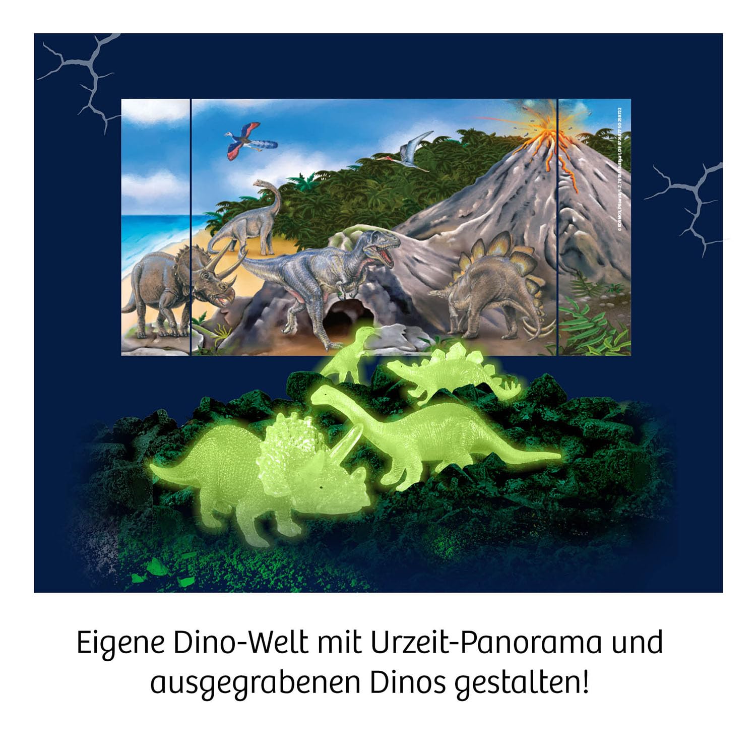 Kosmos 616915 T-Rex Fosforescente - Set Scavo Scheletro Dinosauro, Gioco Scientifico Per Bambini 7+ Anni, Esperimento Regalo Compleanno
