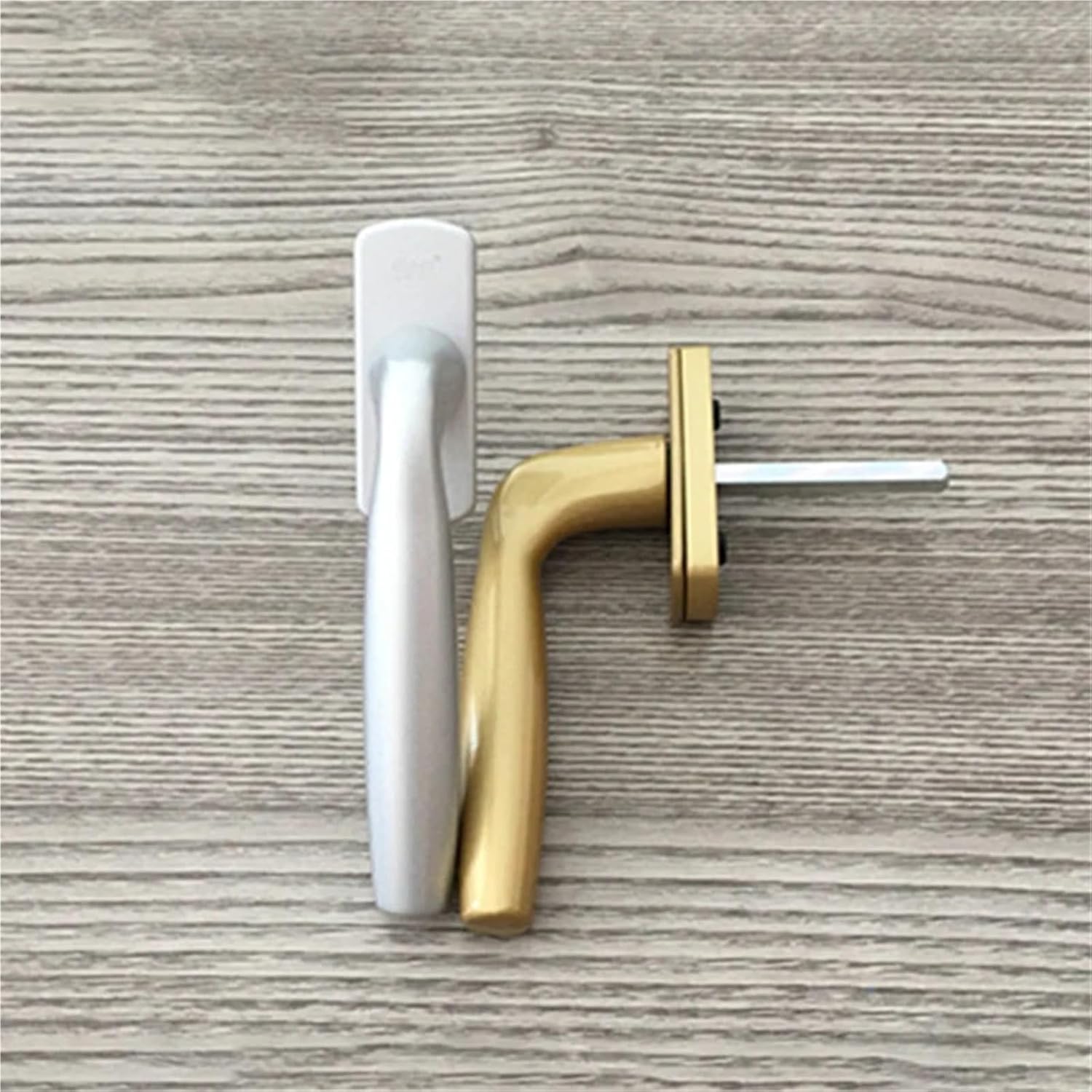 Window Locking Handle 2 Pcs Square Shaft Window Handle Aluminum Casement Window Handle Casement Locking Handle(Black)