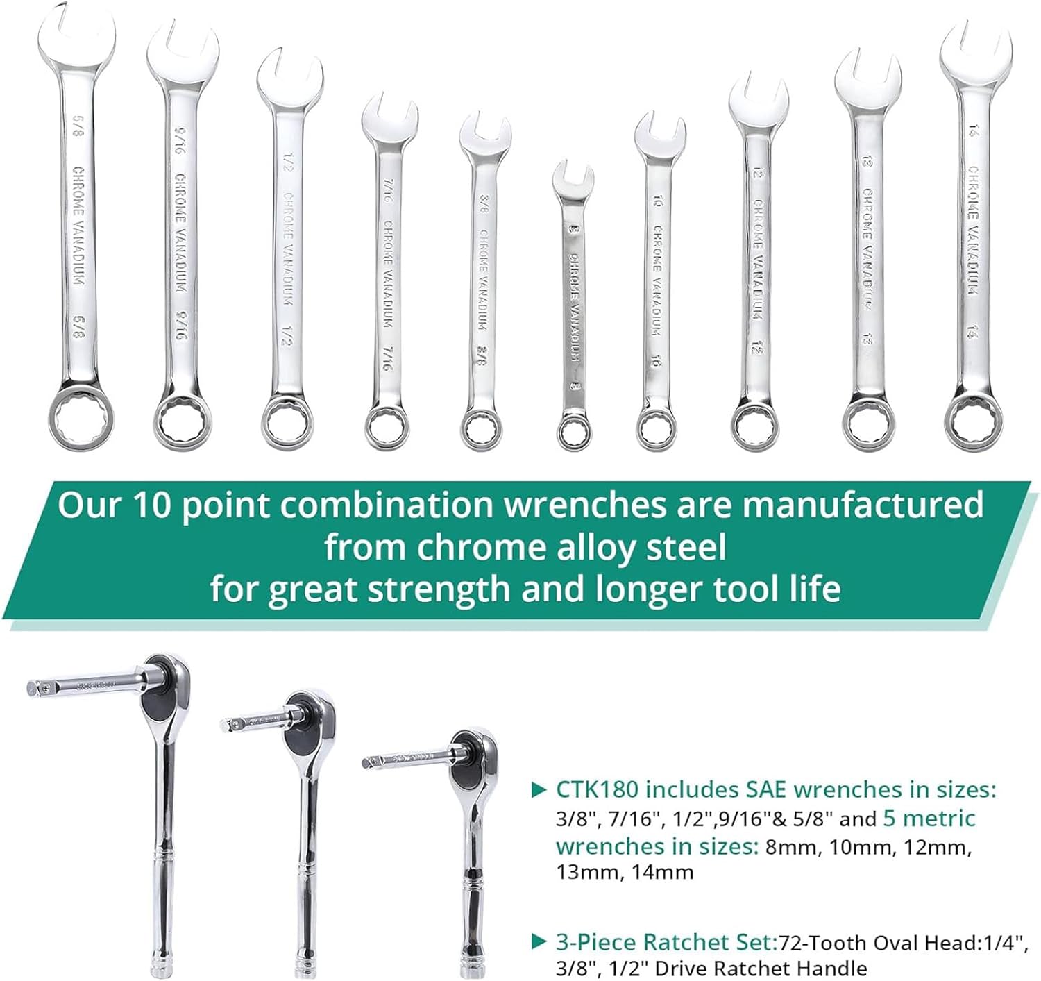 Mechanics Tool Set SAE Metric Socket Wrench Kit with Ratchets Extensions & Accessories Complete Automotive Repair Tools In Durable Storage Case for Home Garage Car Maintenance 213 Piece