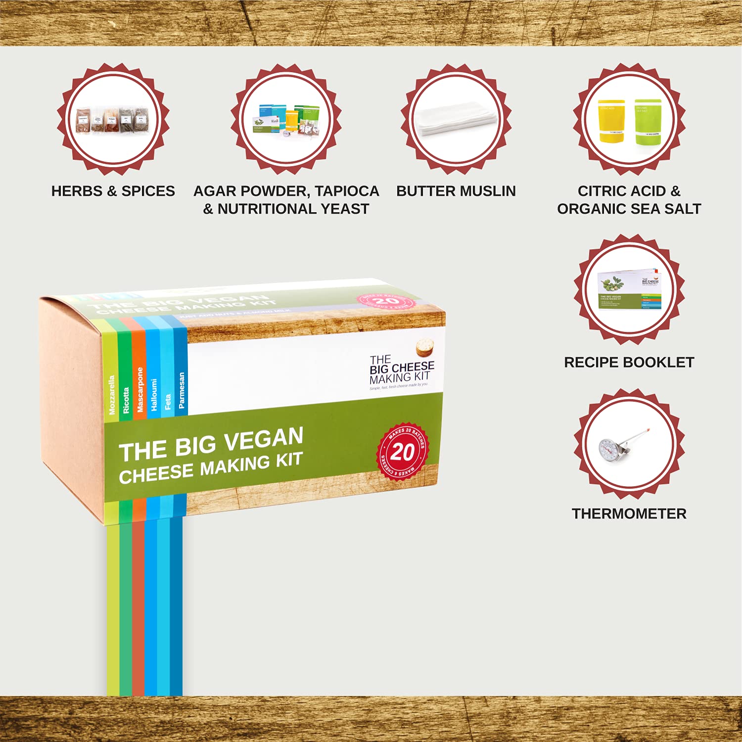 The Big Vegan Cheese Making Kit Make 6 Easy Vegan and GlutenFree