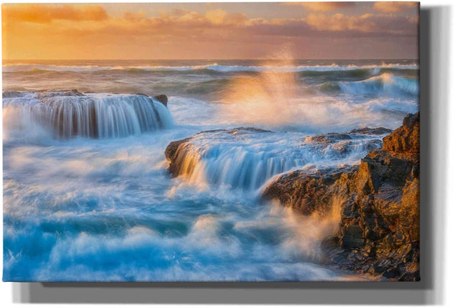 Epic Graffiti 'Sunset Fury' by Darren White, Canvas Wall Art, 18"x12"