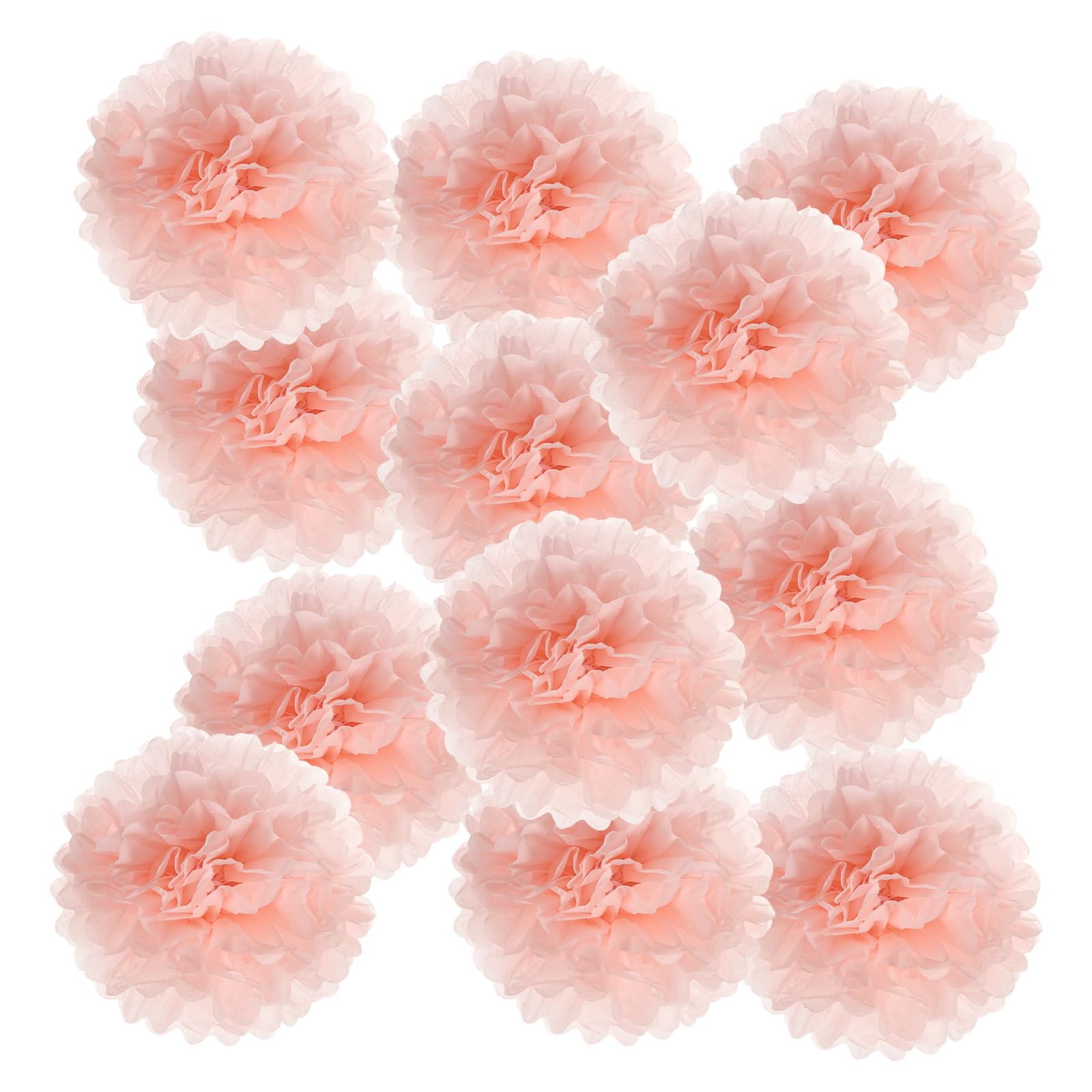 PATIKIL 3.94 x 3.94 Inch Paper Pom Poms, 12 Pcs Paper Flower Ball Kit for Birthday Bachelorette Wedding Shower Bridal Party Decoration DIY Art Craft