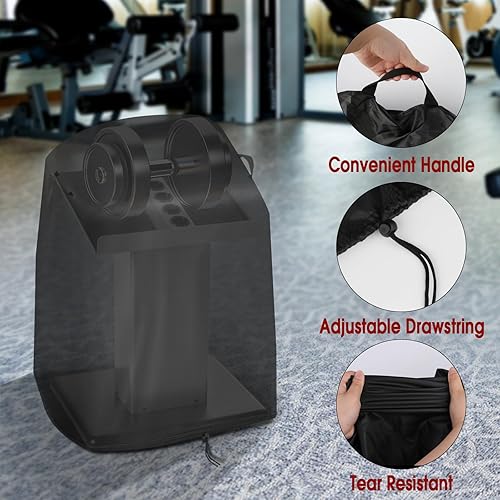 Miniatura 4 de Funda para mancuernas, a prueba de polvo, para entrenamiento de fuerza, para gimnasio en casa, cubierta impermeable para mancuernas (funda solamente)