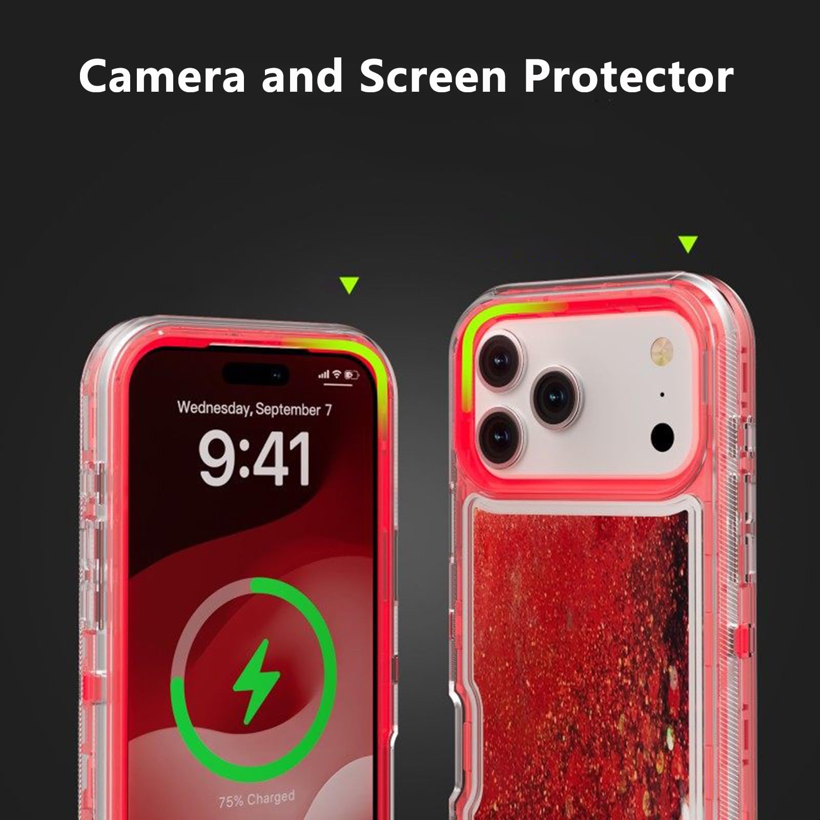 Generico Custodia Per Iphone 17 Pro Max/17 Pro/17 Air/17, TPU Anticaduta Custodia Fotocamera Protettiva Cover(Nero,17 Air)