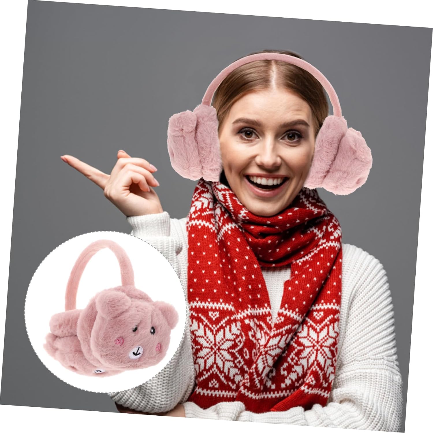 1pc Panda Earmuffs Warm Plush Ear Muffs Cartoon Earmuffs Ear Warmers Panda Ear Muffs Ear Protective