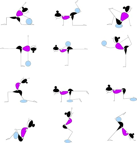 Miniatura 2 de Vizuioer Pelota de pilates - Mini pelota de ejercicio, 9 pulgadas, antideslizante, inflable (rosa)