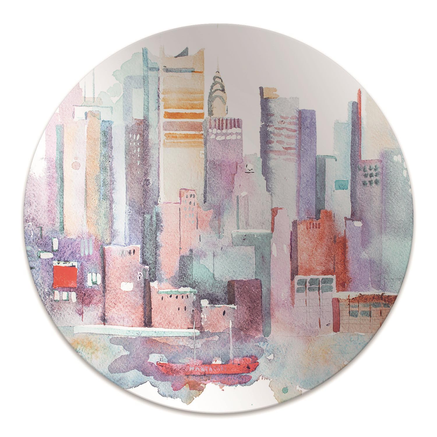 Tapis de chaise ø100 cm en PVC transparent pour protéger le sol du bureau Ville