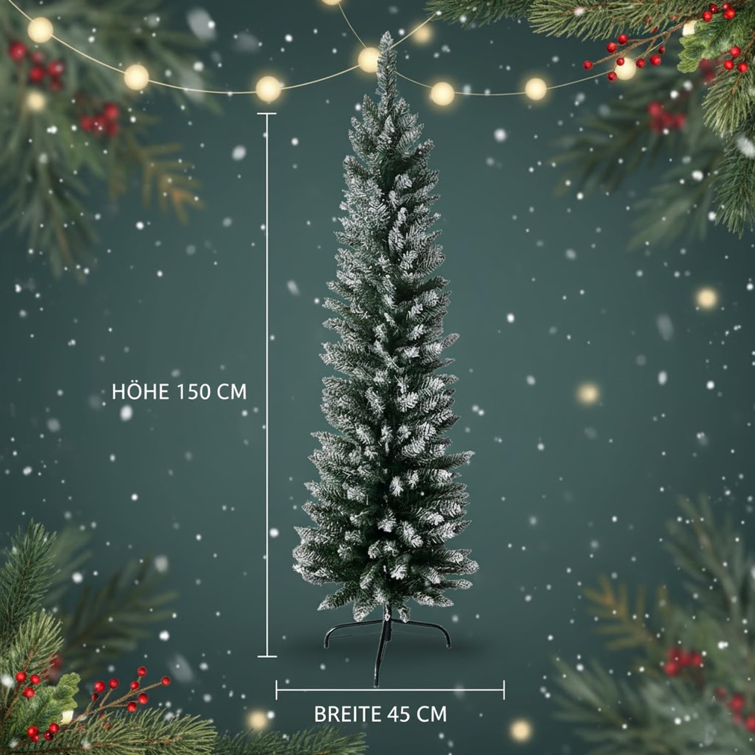VA-Cerulean Kunstkerstboom, moeilijk ontvlambaar, snelle montage
