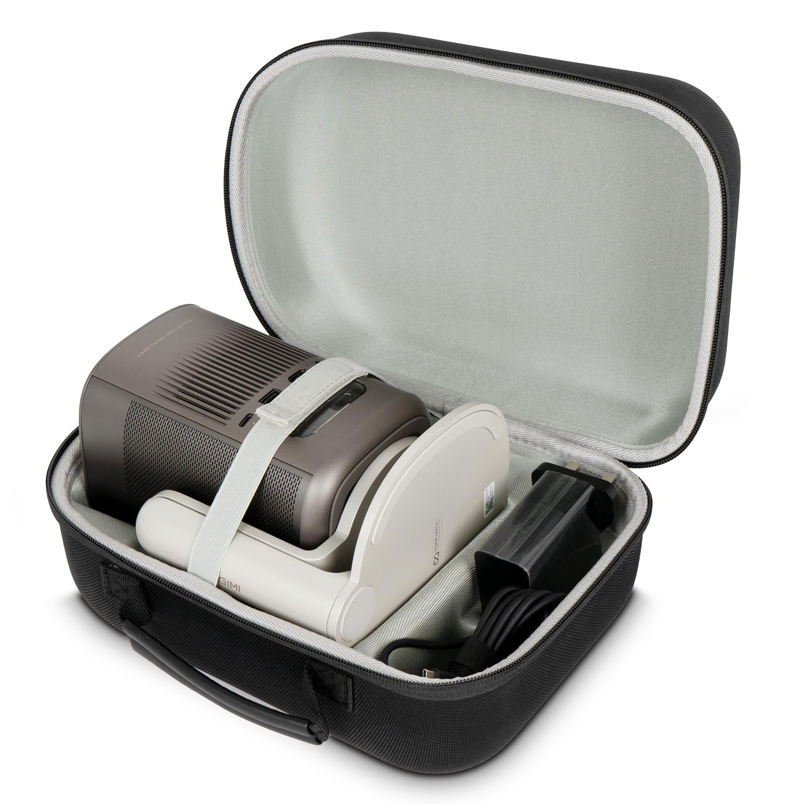 Custodia per XGIMI MoGo Pro/MoGo 2 Mini/MoGo 2 Pro, Carrying Case/Custodia/Valigia compatibile con proiettore MoGo, caricatore multi-angolo, telecomando e altri accessori (aggiornamento)
