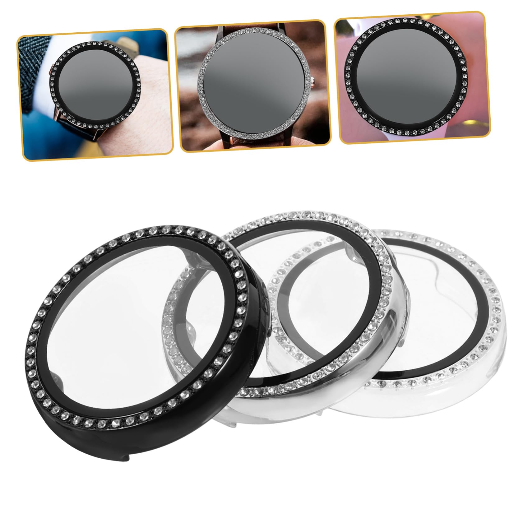 Uonlytech 5sets Austauschbare Strass Smartwatch Cover Für Watch 2 Watch Edge 3pcs * 5