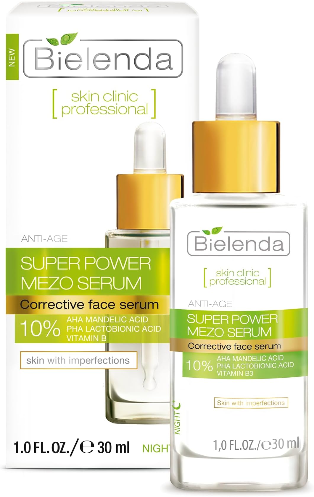 Bielenda Skin Clinic Professional Actively Correcting Anti-Age Face Serum 1oz