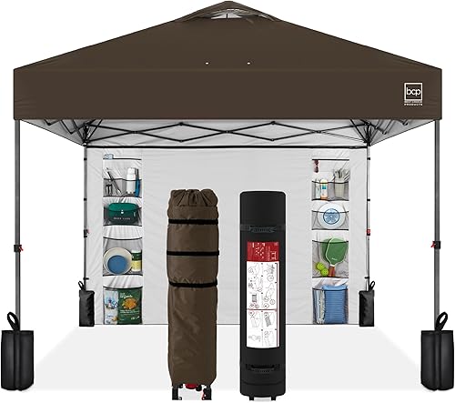 Miniatura 13 de Best Choice Products Carpa Toldo Desplegable de 10x10 pies para Instalación de 1 Persona, Refugio Portátil Instantáneo con Botón de 1 Toque,