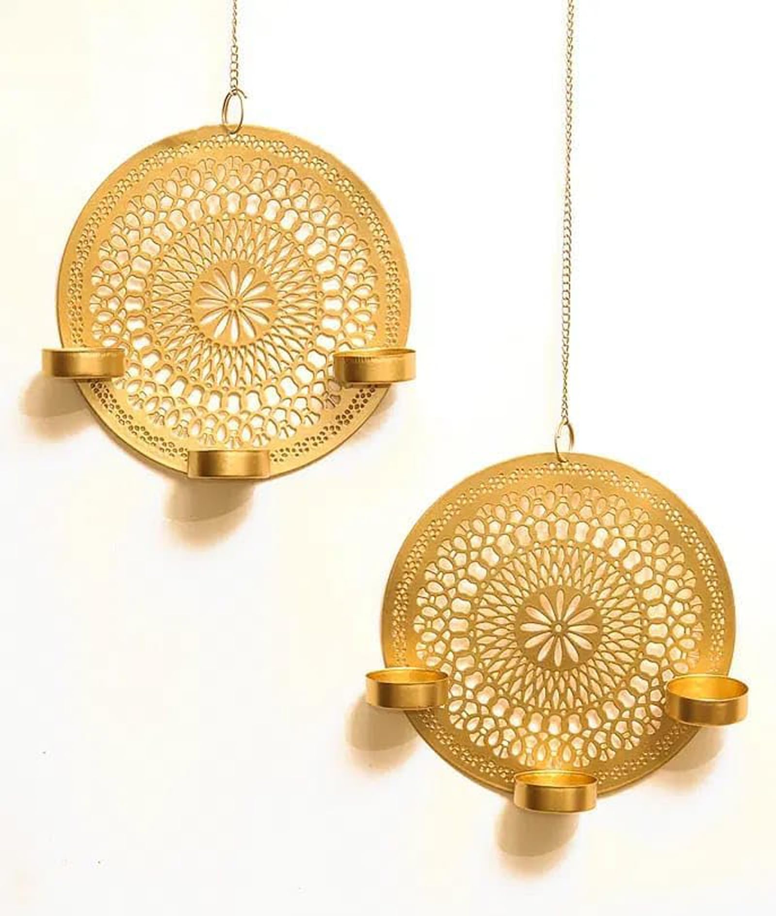 Juego De 6 Piezas Candelabro De Pared De Metal Para La Decoración De Diwali Candelabros De Vela De Té Para Colgar En La Pared Para La Decoración Del Hogar