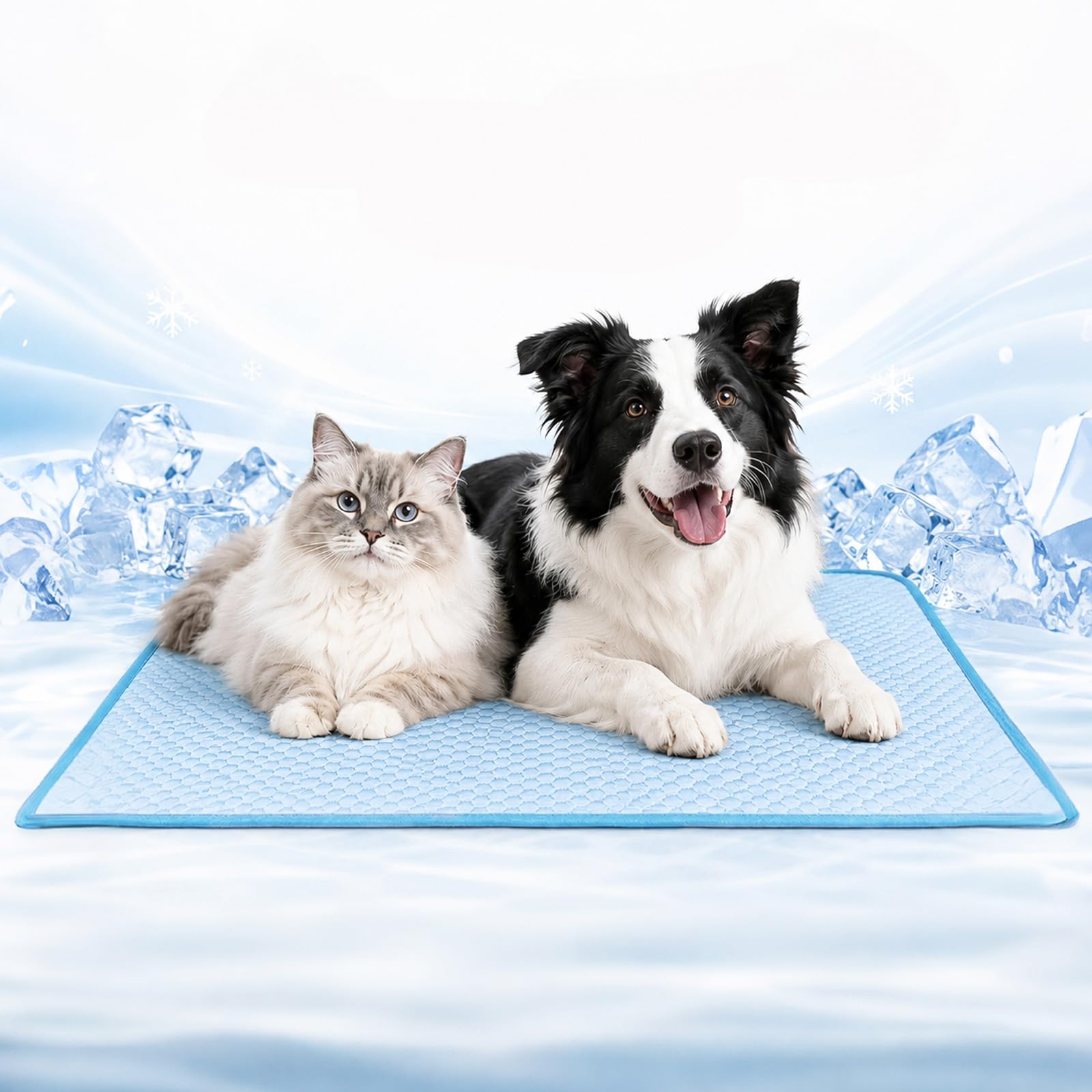 ZoneYan Manta Refrescante para Perros, Alfombrilla Refrescante para Mascotas,Alfombra Refrescante para Perros, Alfombrilla Refrescante, Cama Gato Verano,No Tóxico