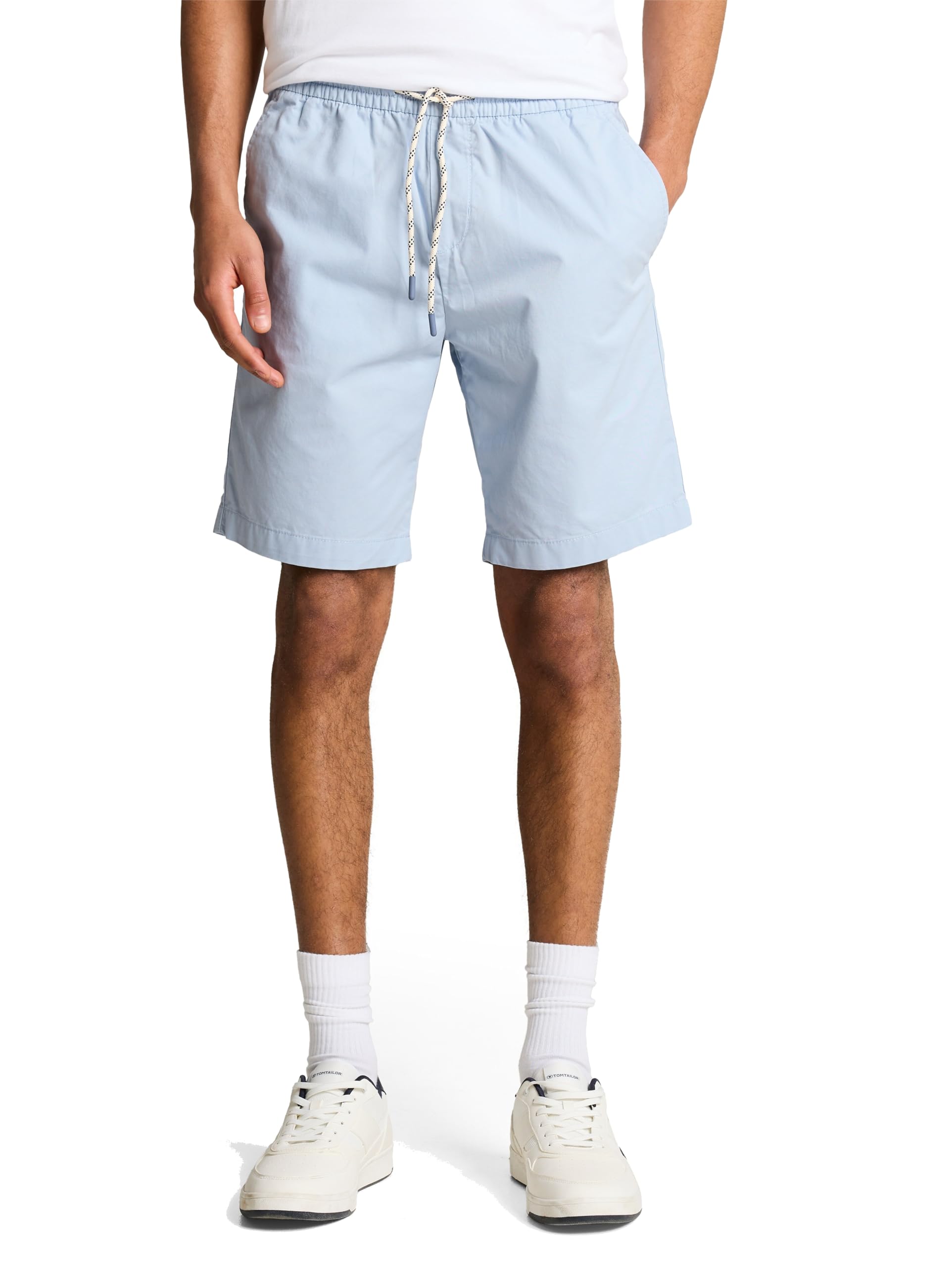 TOM TAILOR Denim Herren Basic Shorts mit Kordelzug