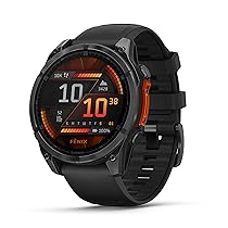 Garmin fēnix 8, 47mm, Display AMOLED 1,4″, Touch, Pulsanti induttivi, Speaker e Microfono, Comandi Vocali, GPS multibanda, Torcia, Mappe, 90+ App per lo Sport, Autonomia 16 giorni (Slate Gray & Black)