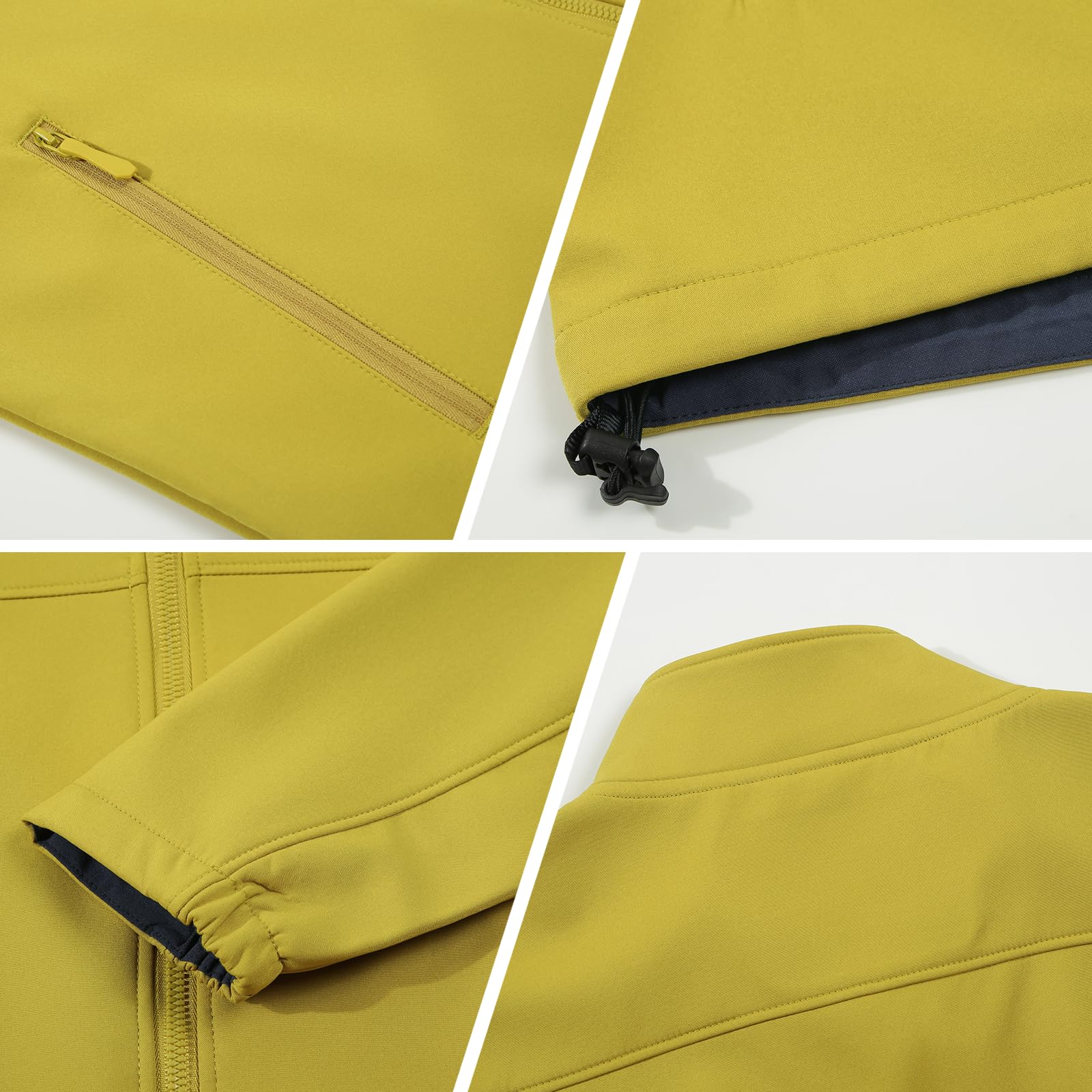 Veste d'extérieur personnalisable pour homme - Coupe-vent - Doublure polaire - Col montant - Manteau de travail en softshell - Personnalisable