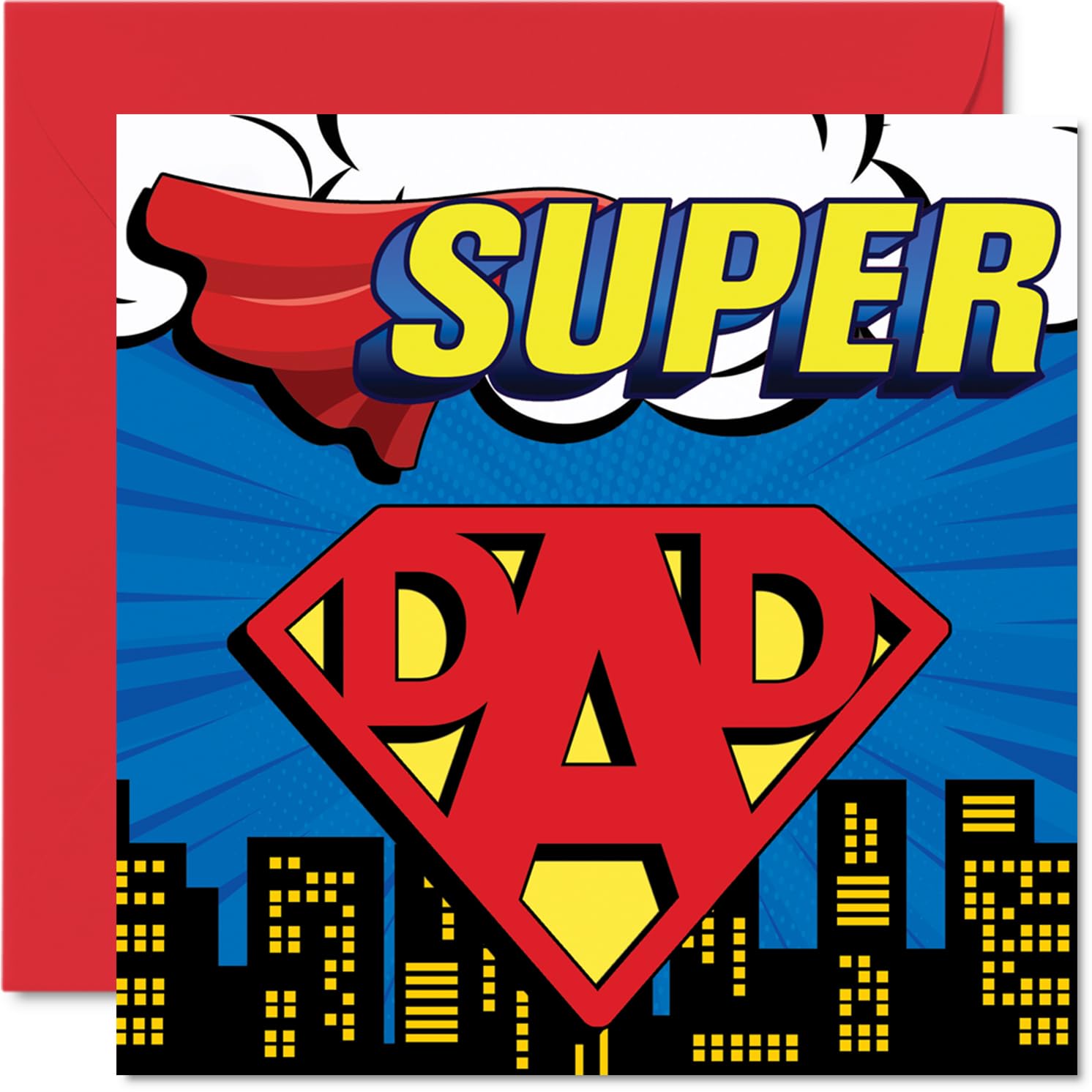 Dad Birthday Card, Super Hero Superdad