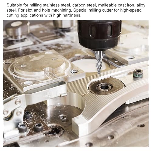 Miniatura 6 de uxcell Molino de extremo de punta de bola cónica, fresado en espiral de carburo sólido sin recubrimiento de 2 flautas, radio de 0.020 in, diámetro