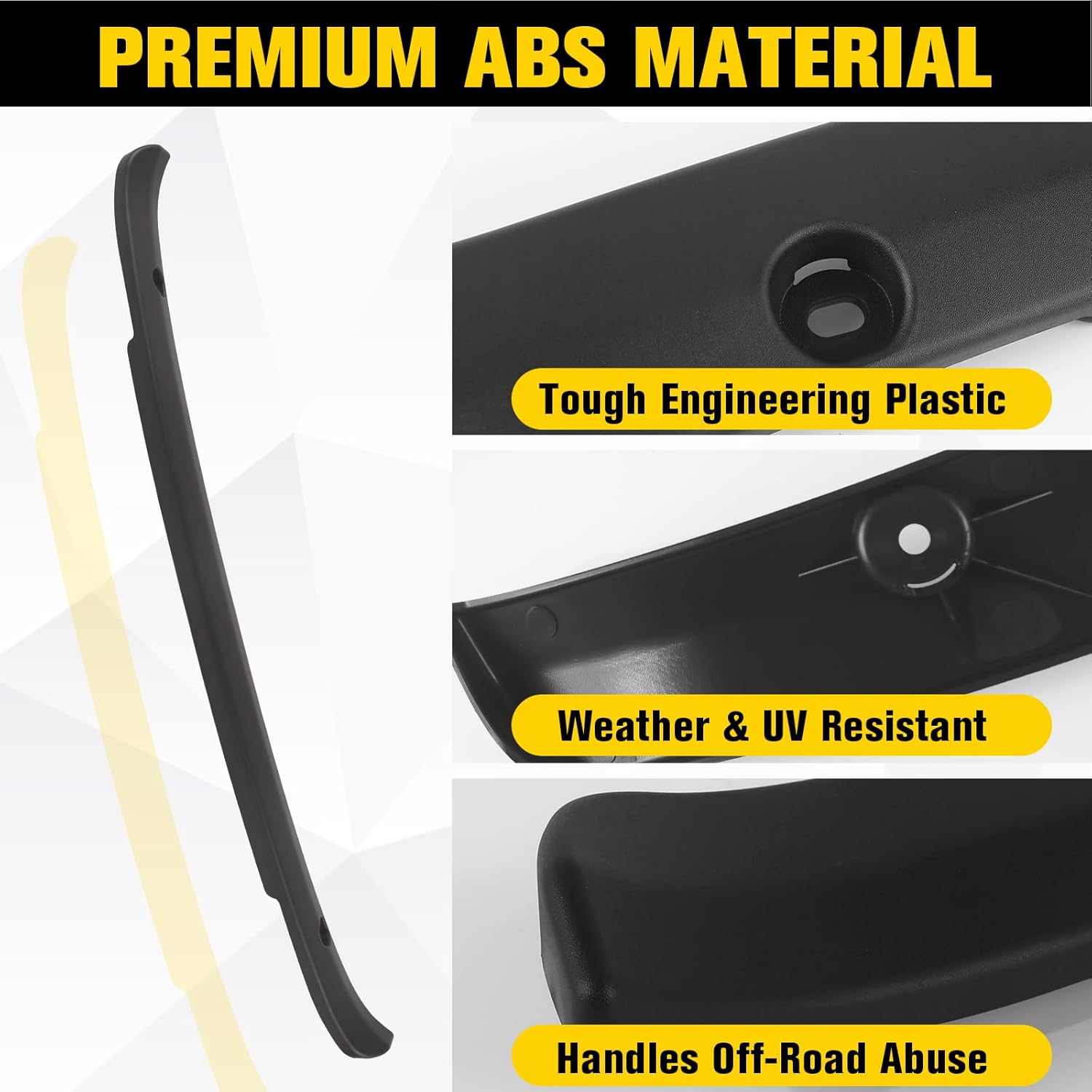 Front Bumper Gap Cover Compatible with Jeep Wrangler JL/Unlimited 2018-2025, High-Density TPE Front Bumper Grille Lower Valance Panel UV-Resistant, Auto Parts Modification Accessories