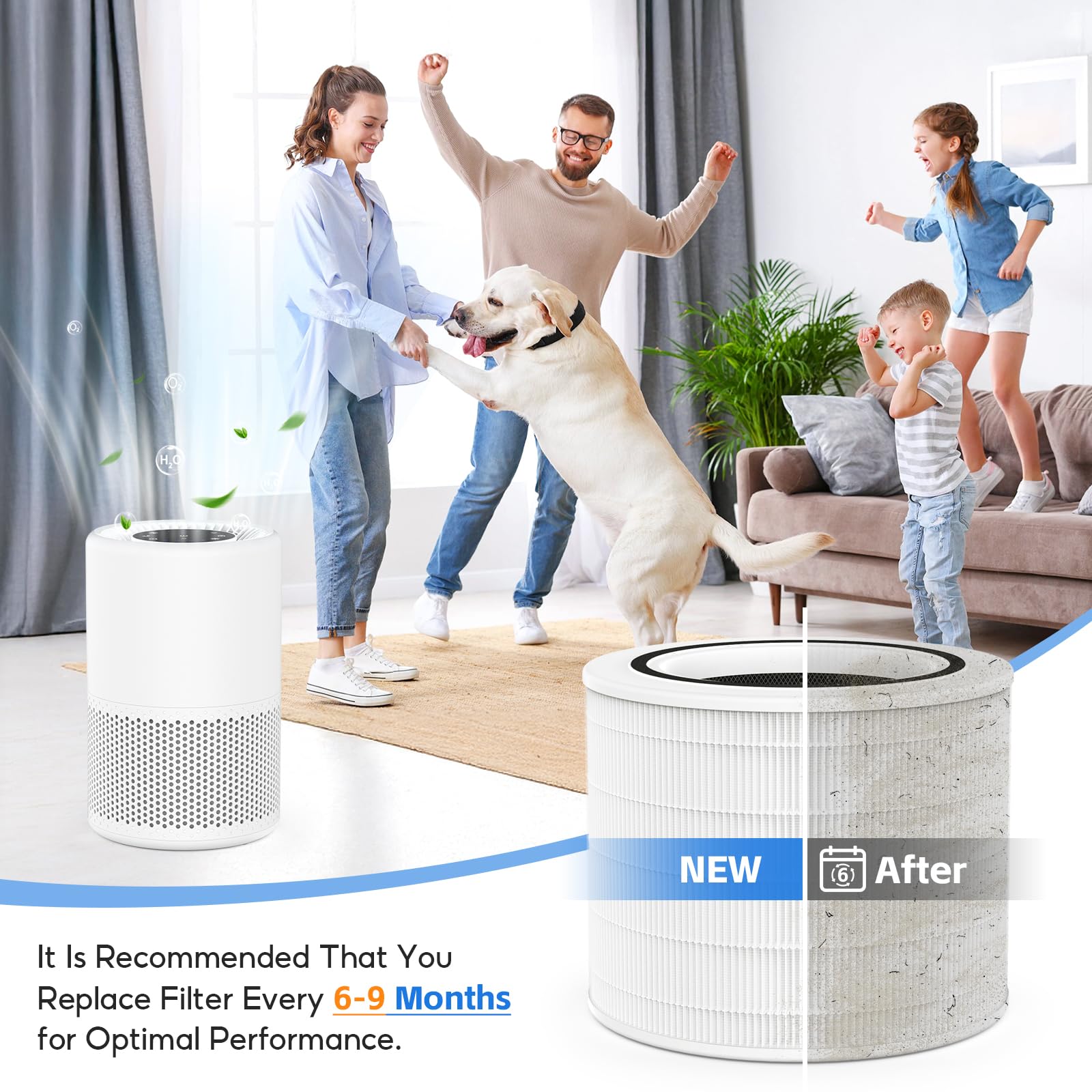 2 Pack de filtro de repuesto Core 200S, compatibles con el purificador de aire inteligente LEVOIT Core 200S, filtro de carbón activo H13 HEPA auténtico, componentes: Core 200S-RF, Core 200S-P.