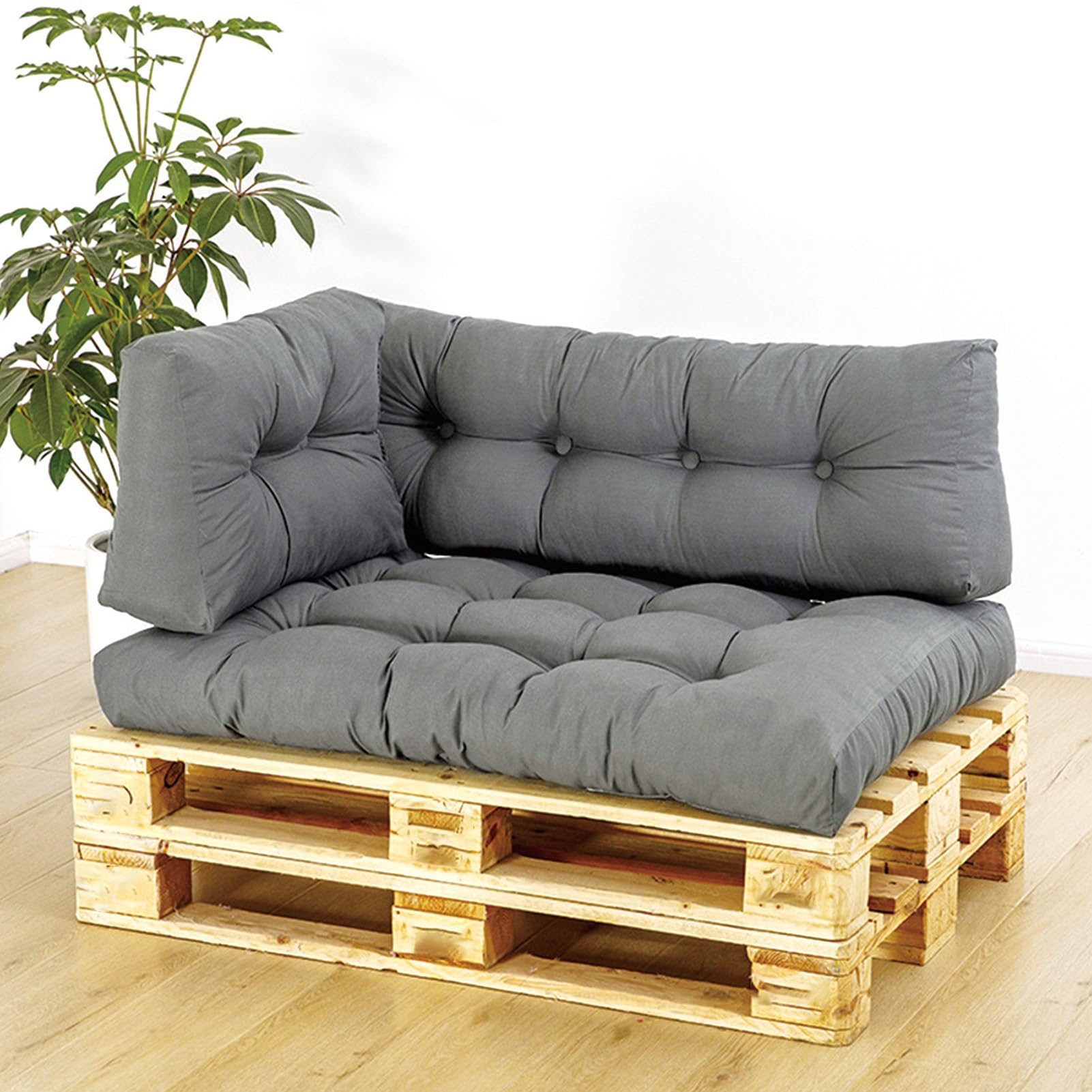 Palettenkissen Outdoor Set, Pallettensitzkissen Europaletten Sitzkissen Palettenmöbel Gartenkissen für Palettensofa Indoor & Outdoor Erhältlich