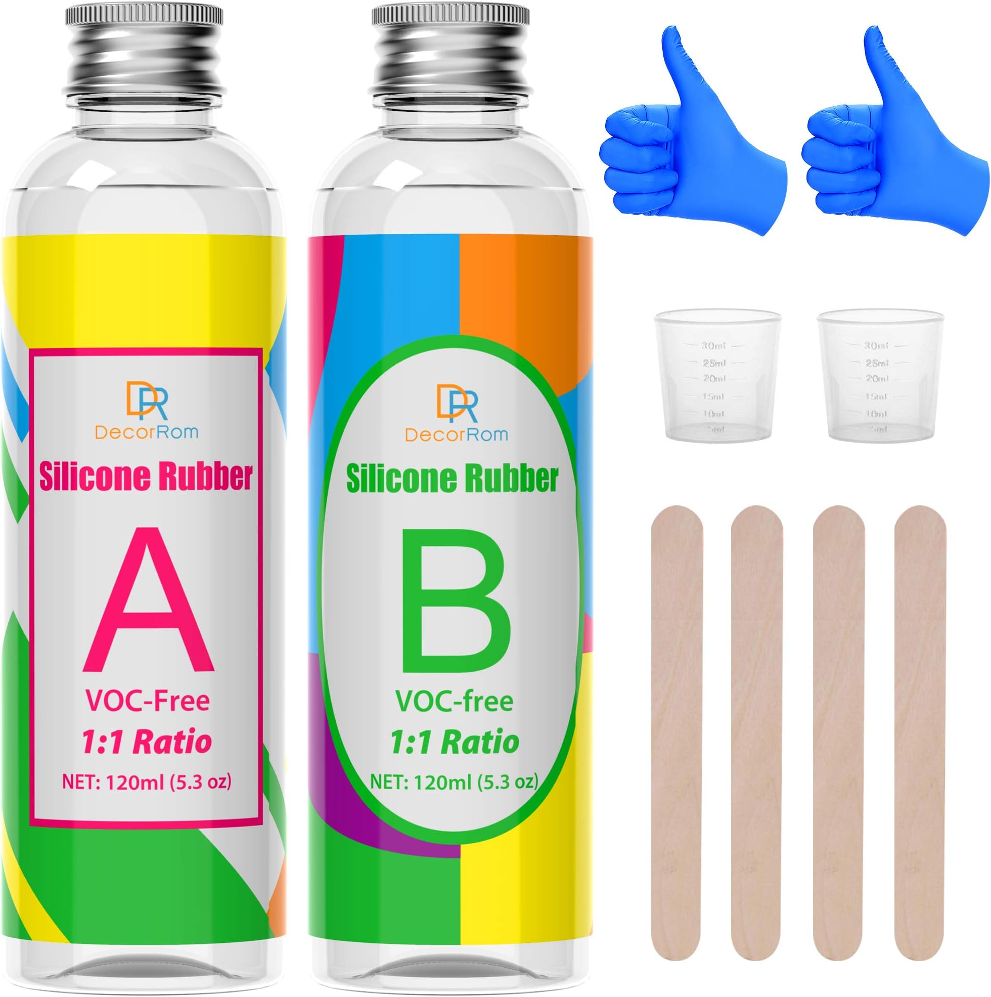 Silicone Mould Making Kit 1L / 40oz Liquid Translucent Silicone