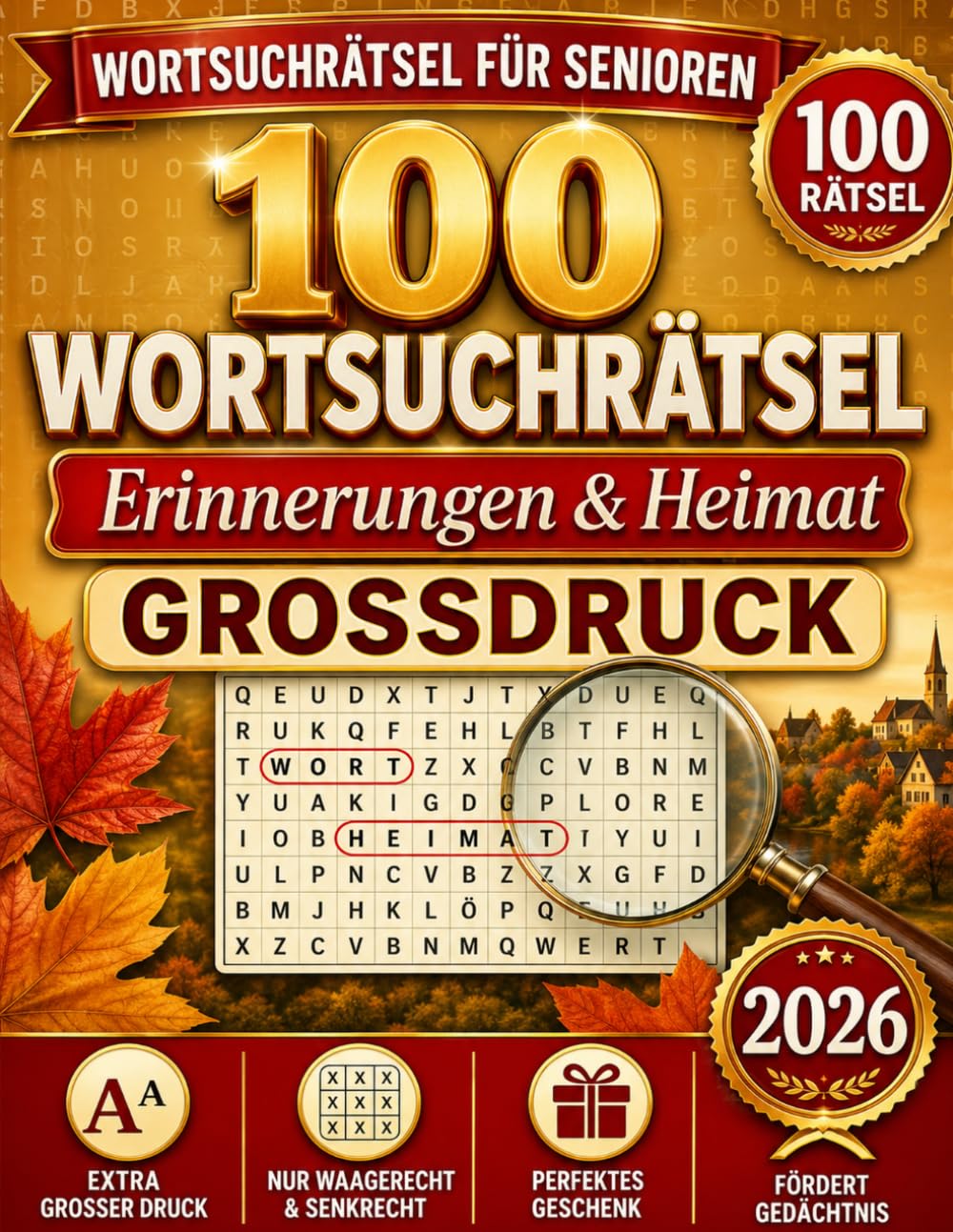 Wortsuchrätsel für Senioren – Erinnerungen & Heimat: 100 Wortsuchrätsel in Großdruck mit extra großer Schrift