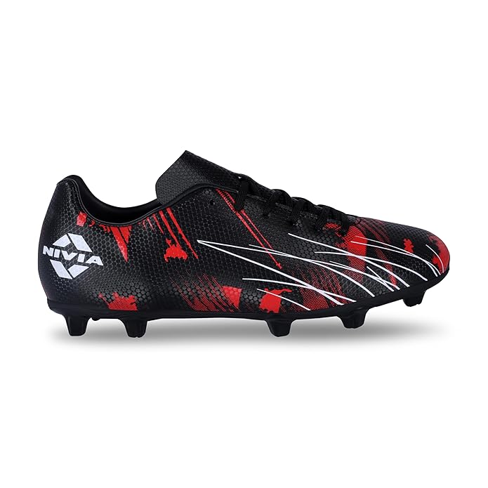 NIVIA Infra 2.0 Black and Red Football Boot