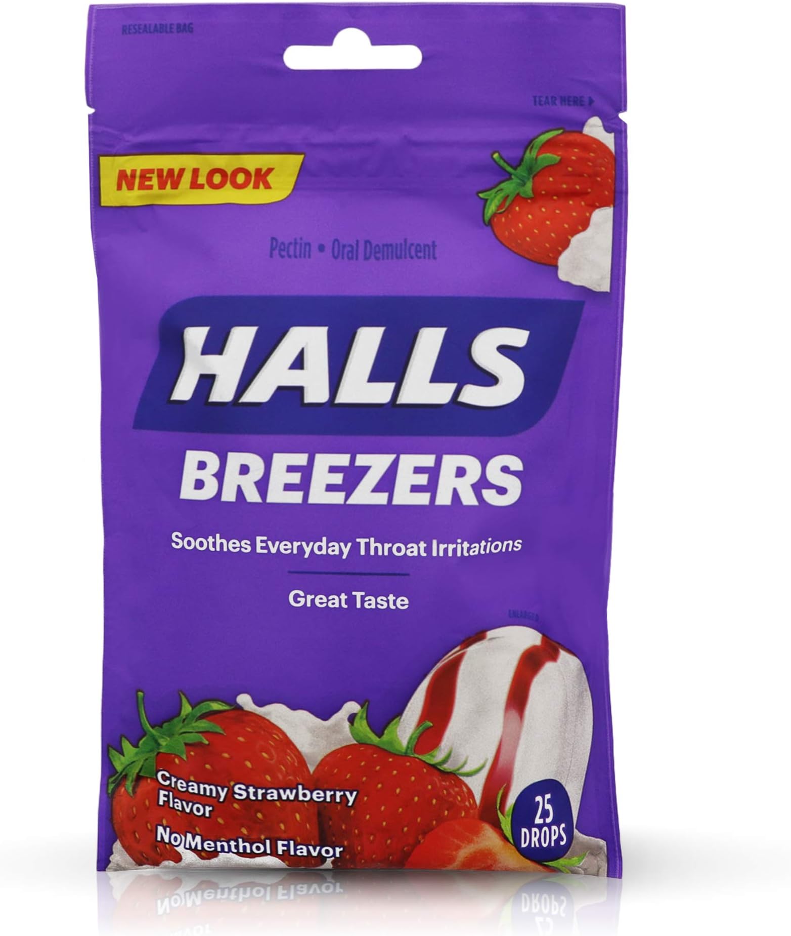 Halls Breezers Drops Sugar Free Cool Berry 20 each, 4 Pack Health & Household