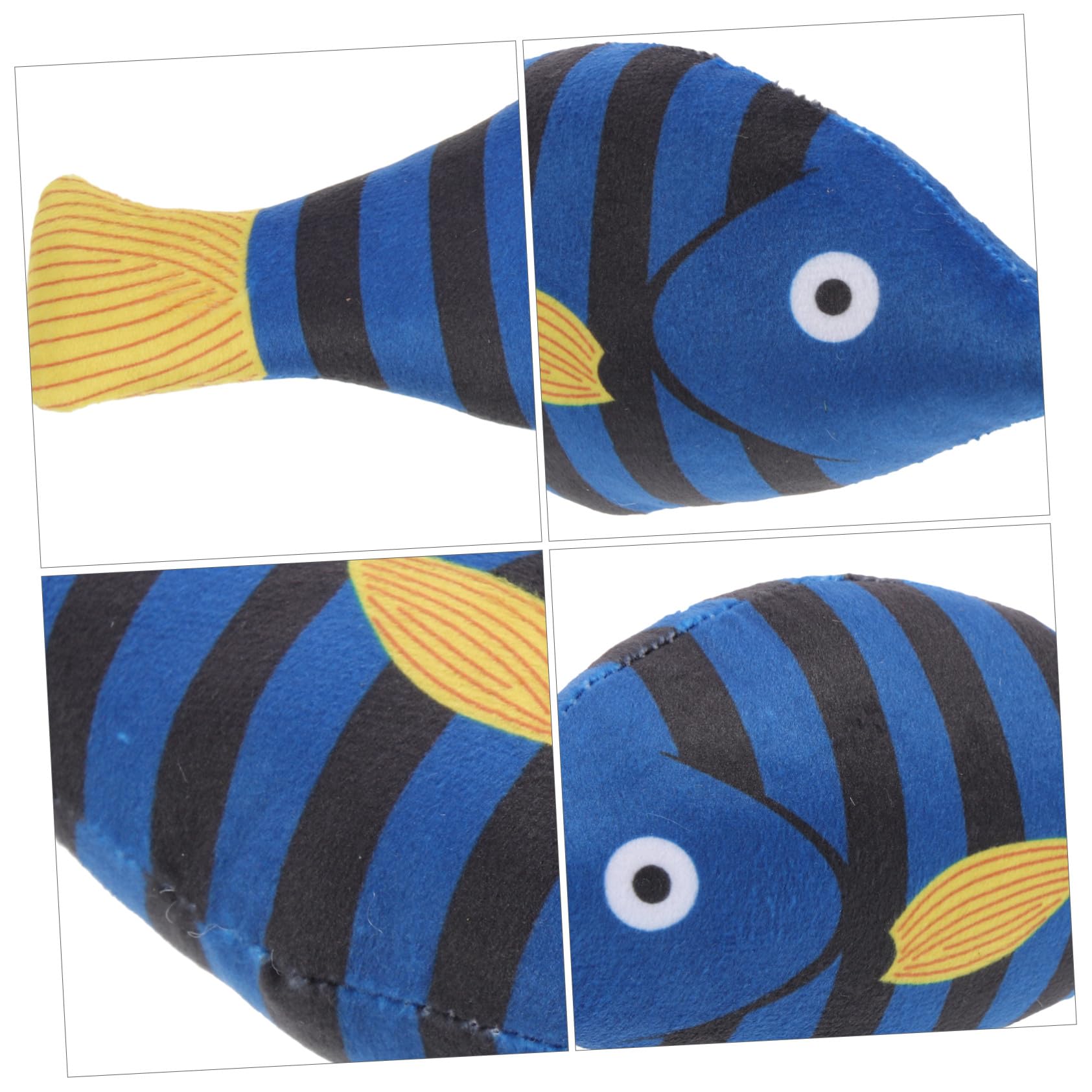 KOMBIUDA Herbe à Chat Naturelle Facile à Jouer et Résistant aux Morsures Jouet en Peluche de Poisson Jouet à Mâcher pour Chats D'intérieur
