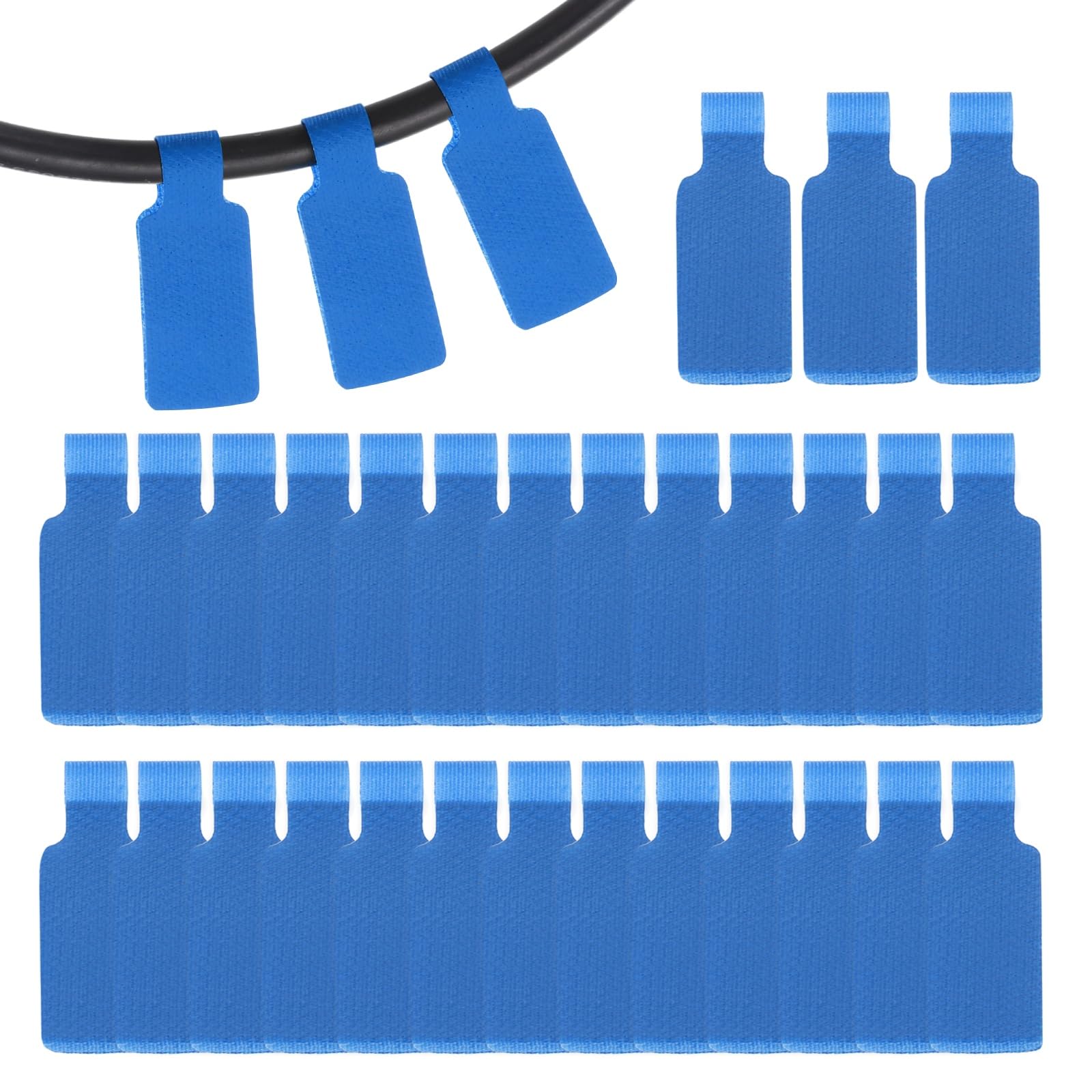 Étiquettes de câble PATIKIL bleu foncé de 4,6 cm pour trier fil informatique et cordon TV
