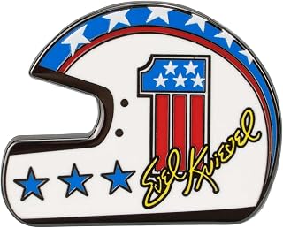 Evel Knievel Number 1 Side View Helmet Enamel Pin - Retro Motorcycle Collectible Memorabilia - Evel Knievel Stunt Cycle