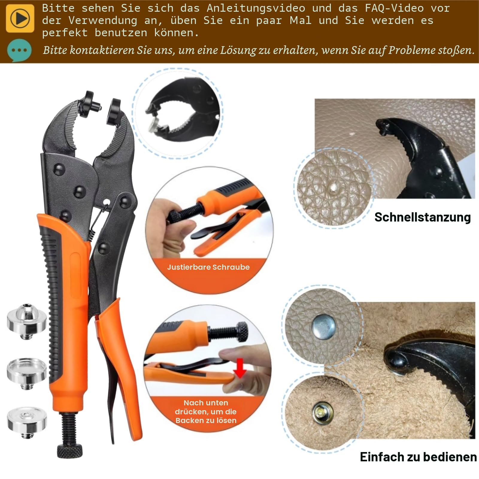 SUNAROC Druckknöpfe, 15 mm, Metall, für Kleidung, Leder, Bootsabdeckung, Stoff, 100 Sets