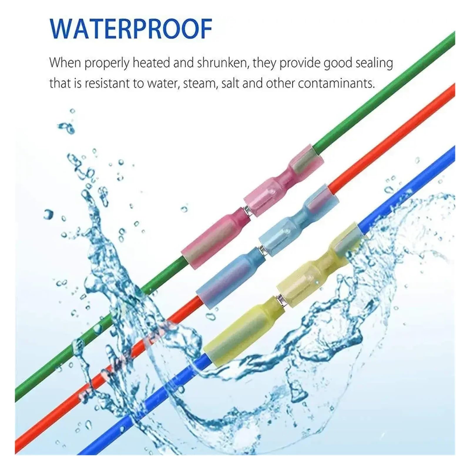 100/200PCS Heat Shrink Tube Bag Printing Heat Shrinkable Terminal Combination Heat Shrink Tubing Kit(200 PCS)