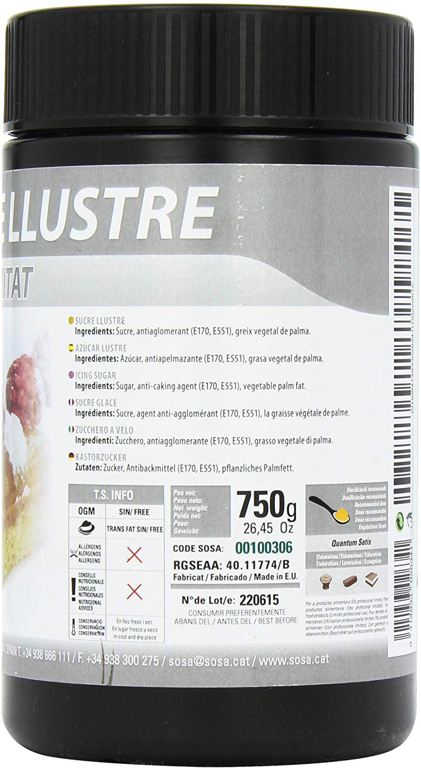 Sosa - Azúcar glaseado antihumedad (resistente a la humedad) - 750 g