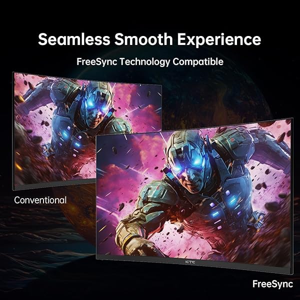 KTC 32 Inch Curved Gaming Monitor, FHD 1080P 165Hz PC Monitor, 1500R, 122% sRGB with HDR, FreeSync Premium, HDMI 2.0x2, DisplayPort 1.4, VESA Compatible, Tilt Adjustable, Eye Care, H32S17C - 2