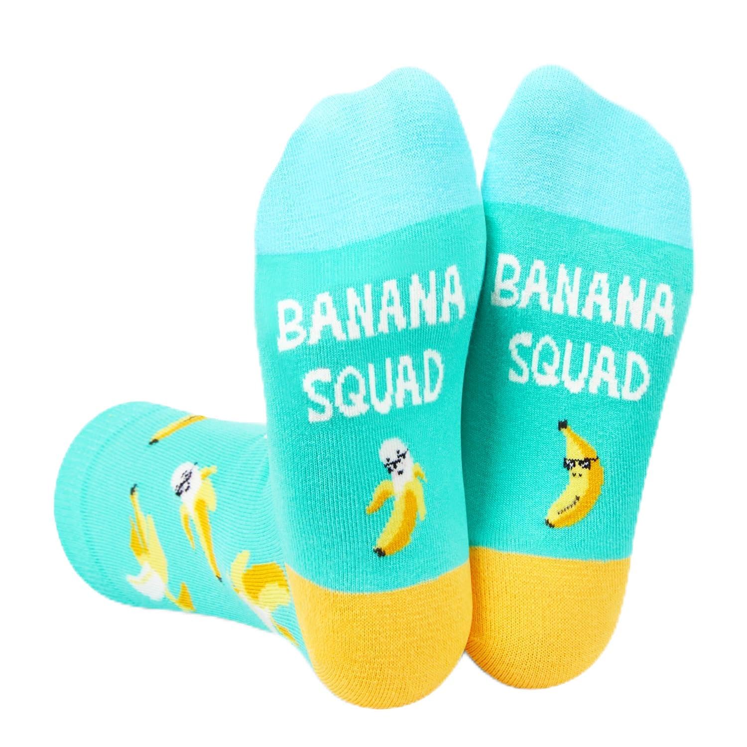 Funny Fruit Gifts - Avocado Gift Banana Gift for Kids, Avocado Banana Socks