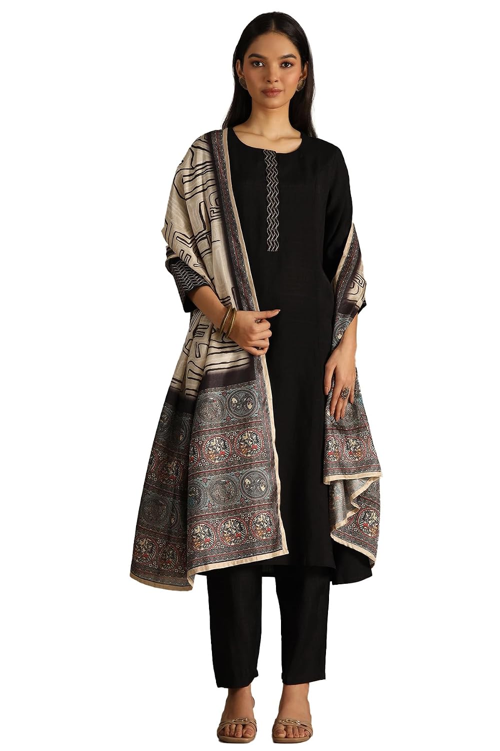Soch Womens Silk Woven Design Suit Set With Zari - Review, Price and Buying Guide