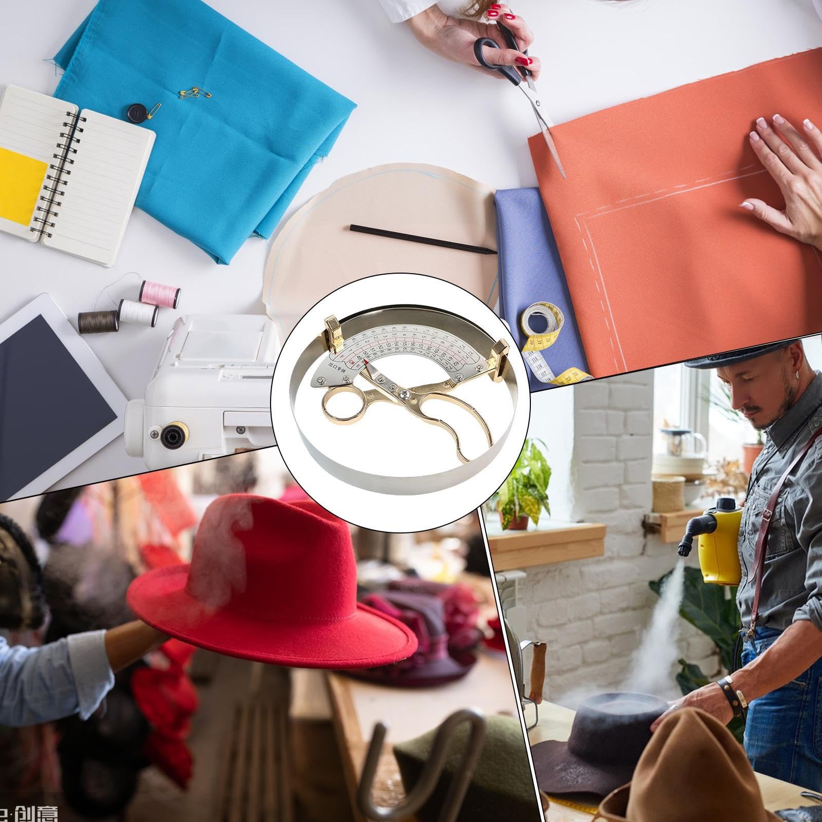 Strumento Di Misurazione Per Cappelli,Strumento Precisione Copricapo | Design Ergonomico Circonferenza Interna Cappello per Cucito e Hobby Creativi