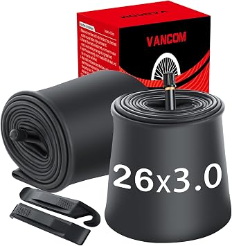 Heavy Duty 2 Pack 20x4.0, 26x4.0, 20x3.0, 26x3.0 Bike Tire Inner Tube Set with Schrader Valve Ideal for Mountain Bikes & E Bikes