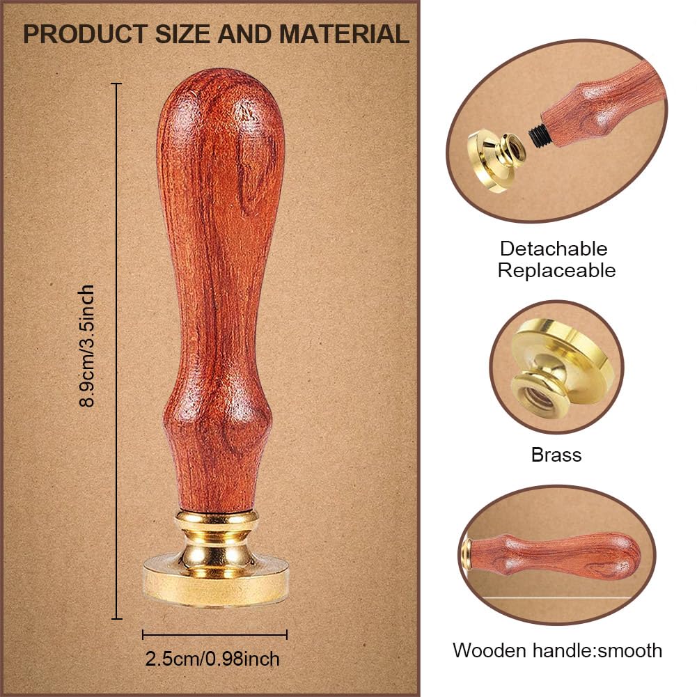 Goddess Hekate Symbol Wax Sealing Stamp 1" Brass Wax Seal Stamp | Vintage Wax Stamp with Wooden Handle, Wax Stamp for Invitations Cards, Retro Sealing for Gift Wrapping Envelopes Wine Decor
