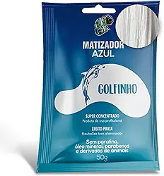 KAMALEÃO COLOR Matizador Azul Golfinho - Neutralizador de Tons Alaranjados - Efeito Prata - Para Cabelos Loiros Platinados - Sachê 50g