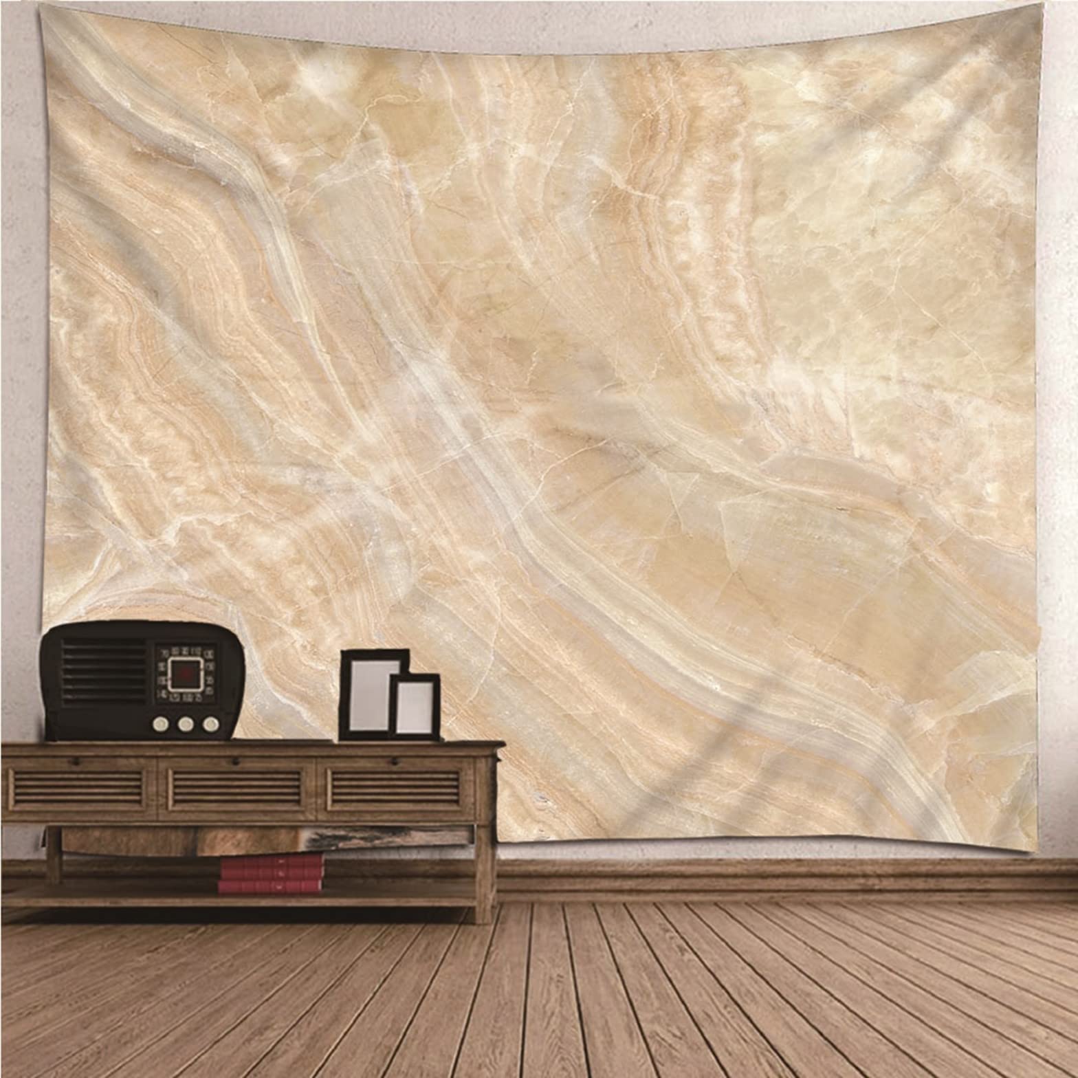 Ethereval Tapestry xxl Large For Bedroom Marble Pattern Trippy Men Wall Hanging Living Beige Yellow Wall Hangings Fabric Decorations 150x130cm